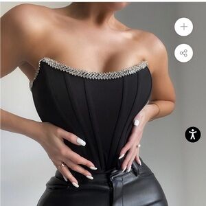 Miss circle -black corset SZ S (4-6)